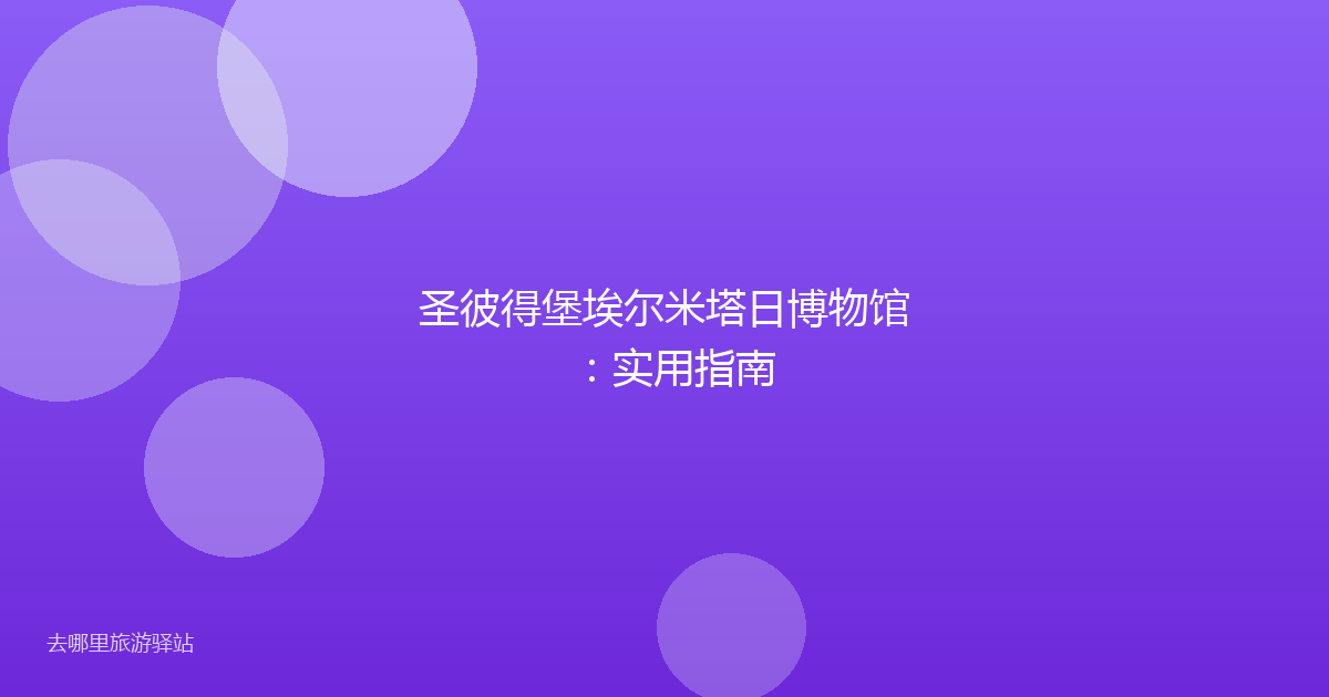 圣彼得堡埃尔米塔日博物馆:实用指南