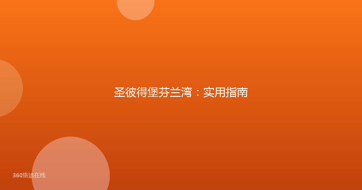 圣彼得堡芬兰湾：实用指南